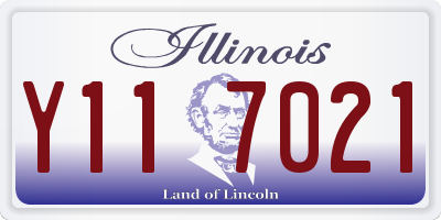 IL license plate Y117021