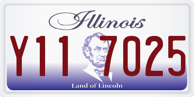 IL license plate Y117025