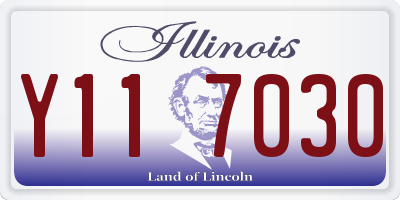 IL license plate Y117030