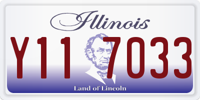IL license plate Y117033