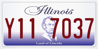 IL license plate Y117037