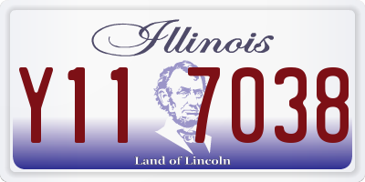 IL license plate Y117038