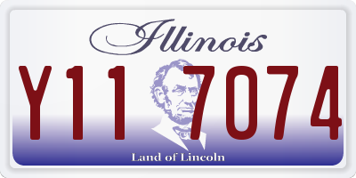 IL license plate Y117074