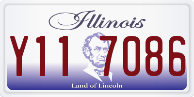 IL license plate Y117086