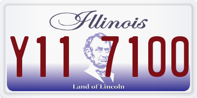 IL license plate Y117100