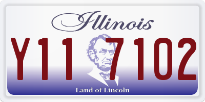 IL license plate Y117102