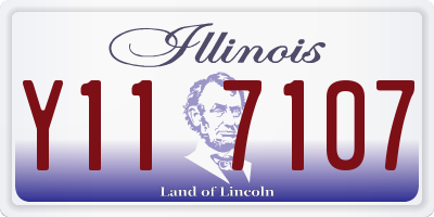 IL license plate Y117107