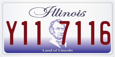 IL license plate Y117116
