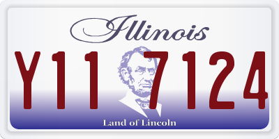 IL license plate Y117124