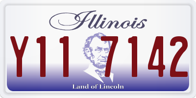 IL license plate Y117142