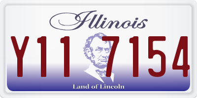 IL license plate Y117154