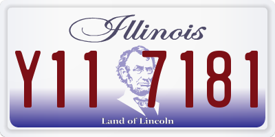 IL license plate Y117181