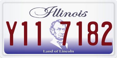 IL license plate Y117182