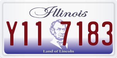 IL license plate Y117183