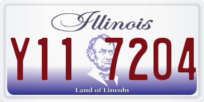 IL license plate Y117204