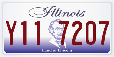 IL license plate Y117207