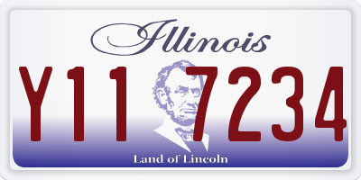IL license plate Y117234