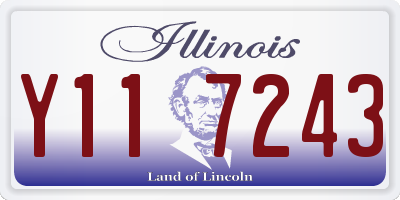 IL license plate Y117243