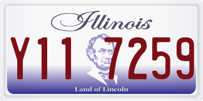 IL license plate Y117259