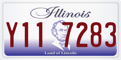 IL license plate Y117283