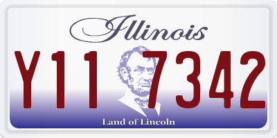 IL license plate Y117342