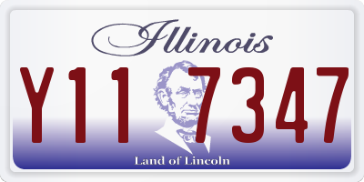 IL license plate Y117347