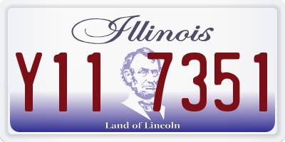 IL license plate Y117351
