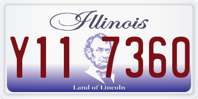 IL license plate Y117360