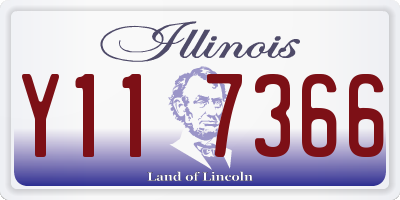 IL license plate Y117366