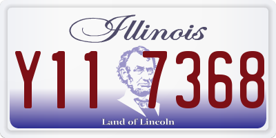 IL license plate Y117368