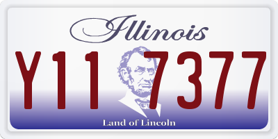 IL license plate Y117377