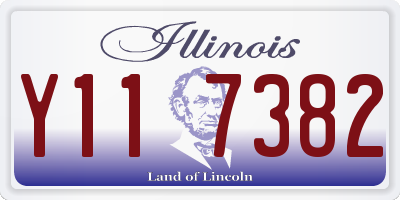 IL license plate Y117382