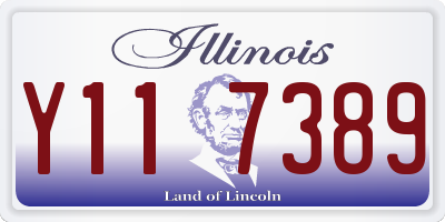 IL license plate Y117389
