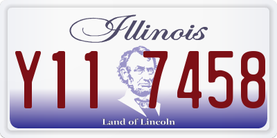 IL license plate Y117458