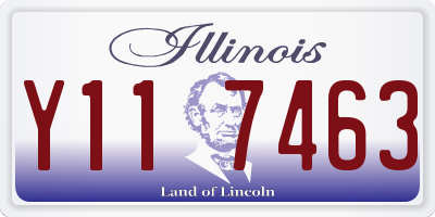 IL license plate Y117463