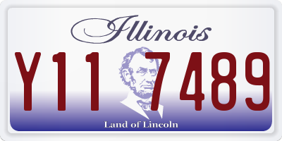 IL license plate Y117489