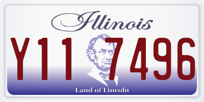 IL license plate Y117496