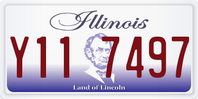 IL license plate Y117497