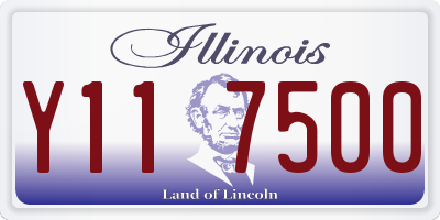 IL license plate Y117500