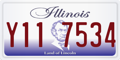 IL license plate Y117534