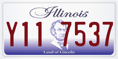 IL license plate Y117537