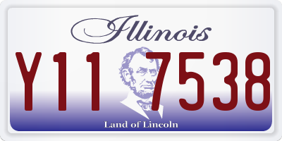 IL license plate Y117538