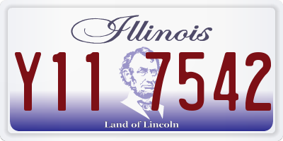 IL license plate Y117542