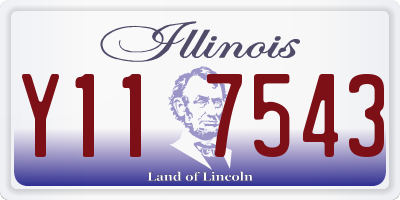 IL license plate Y117543