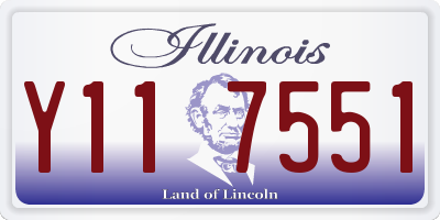 IL license plate Y117551