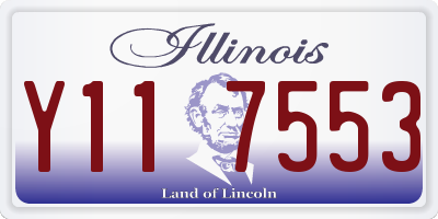 IL license plate Y117553