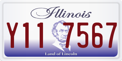 IL license plate Y117567