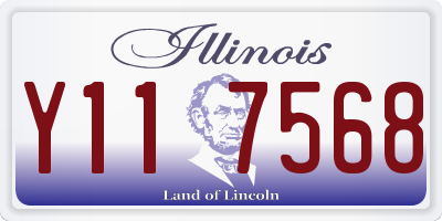 IL license plate Y117568