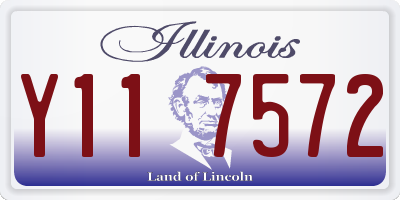 IL license plate Y117572