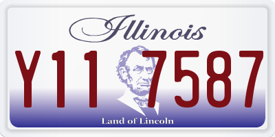 IL license plate Y117587